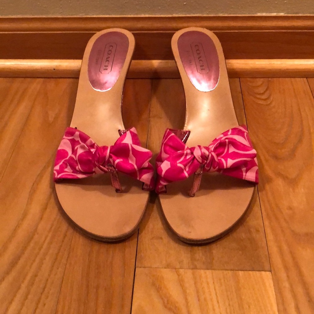 Coach low wedge sandal